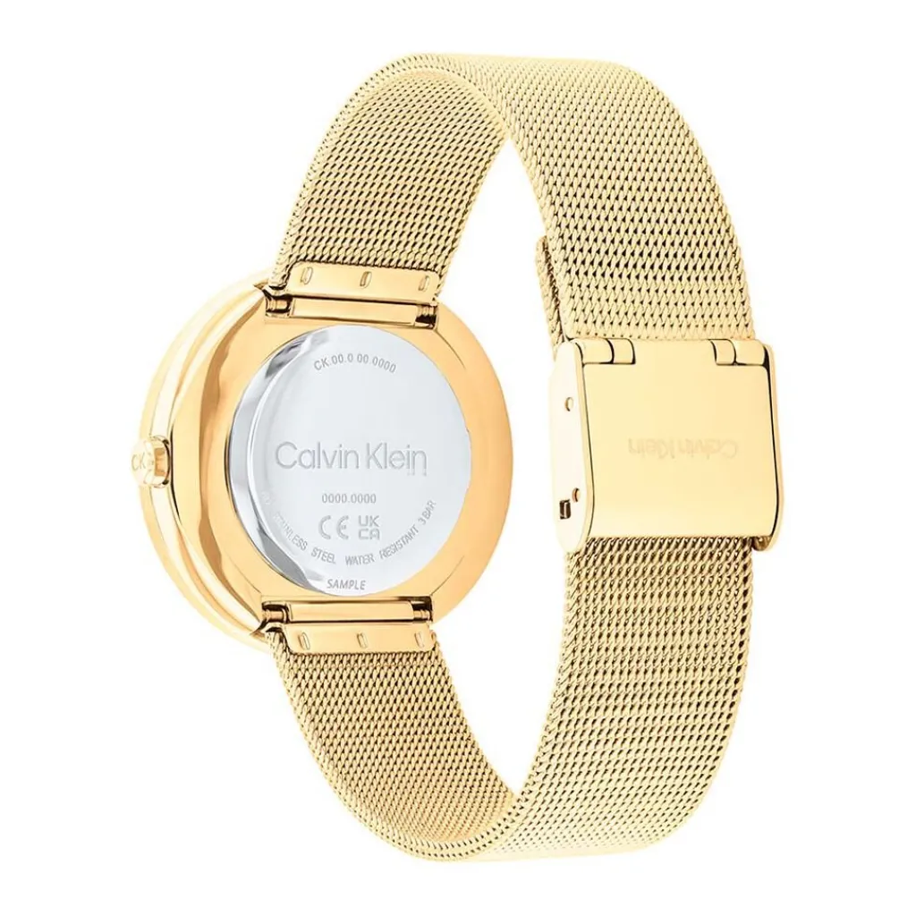 CALVIN KLEIN Montre Twist Argenté cadran doré fond argenté bracelet acier doré Discount
