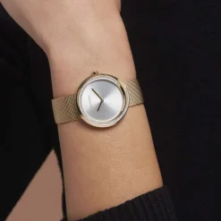 CALVIN KLEIN Montre Twist Argenté cadran doré fond argenté bracelet acier doré Discount