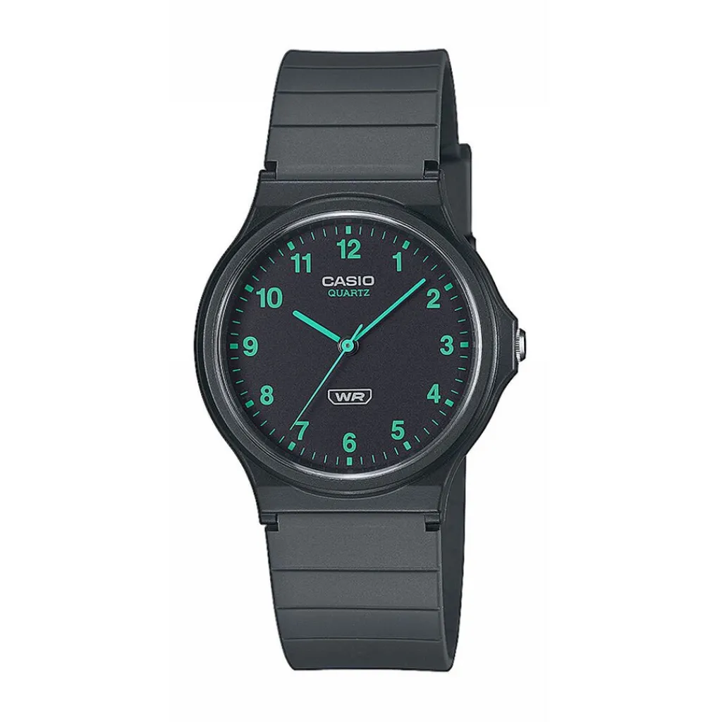 CASIO COLLECTION Montre Casio Timeless Collection Noir cadran noir fond noir bracelet résine gris Online