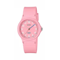 CASIO COLLECTION Montre Casio Timeless Collection Rose cadran rose fond rose bracelet résine rose Sale