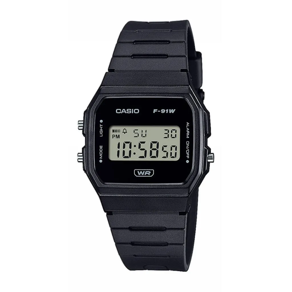 CASIO COLLECTION Montre Casio Vintage Collection cadran noir bracelet résine noir Hot