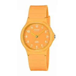 CASIO COLLECTION Montre Casio Timeless Collection Orange cadran orange fond orange bracelet résine orange Discount