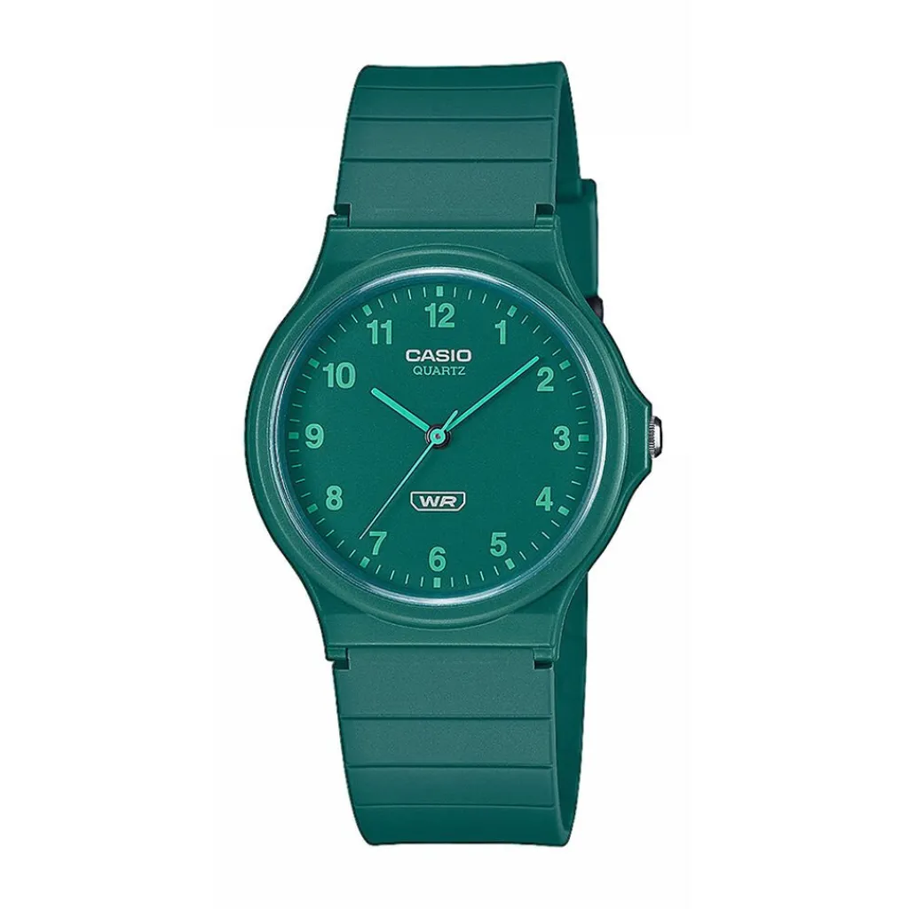 CASIO COLLECTION Montre Casio Timeless Collection Vert cadran vert fond vert bracelet résine vert Best
