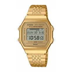 CASIO COLLECTION Montre Casio Vintage Collection cadran doré bracelet acier doré Discount