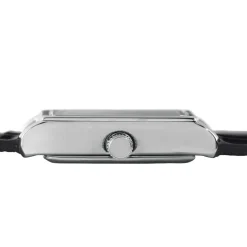 CASIO COLLECTION Montre Gris cadran argenté fond gris bracelet cuir noir Clearance