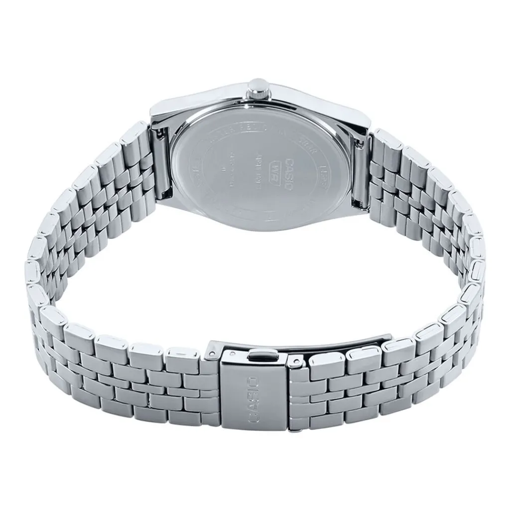 CASIO COLLECTION Montre Rose cadran gris fond rose bracelet acier argenté Discount