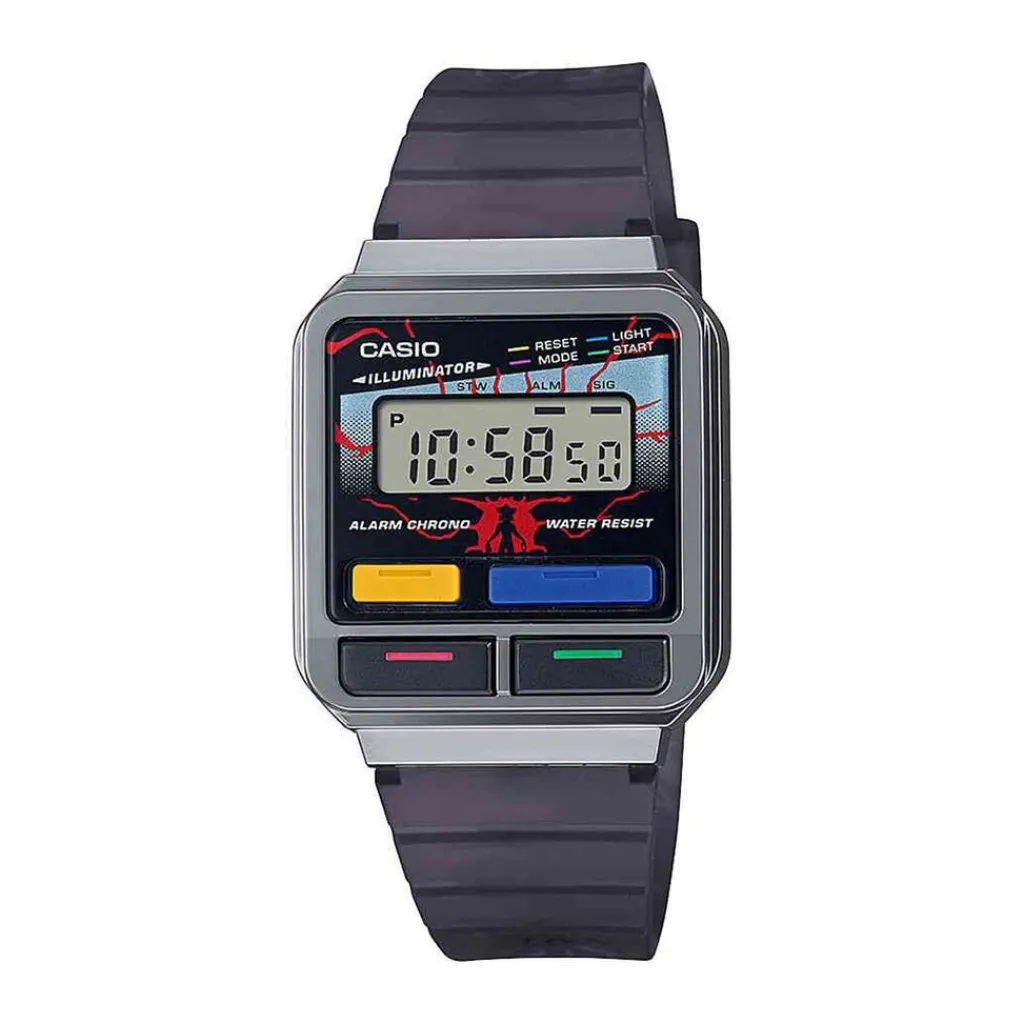 CASIO COLLECTION Montre Stranger Things cadran noir bracelet résine noir Clearance