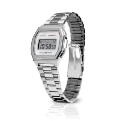 CASIO COLLECTION Montre Vintage Iconic Gris cadran argenté bracelet acier argenté Discount