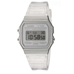 CASIO COLLECTION Montre Vintage Edgy Blanc cadran blanc bracelet résine blanche