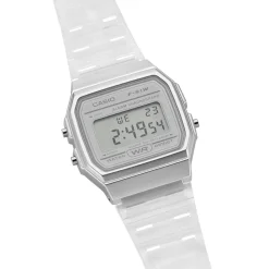 CASIO COLLECTION Montre Vintage Edgy Blanc cadran blanc bracelet résine blanche