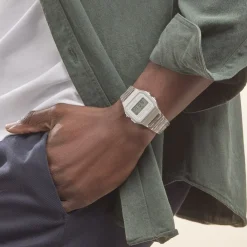 CASIO COLLECTION Montre Vintage Edgy Blanc cadran blanc bracelet résine blanche