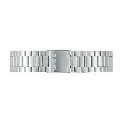 CASIO COLLECTION Montre Vintage Blanc cadran argenté fond blanc bracelet acier argenté Sale