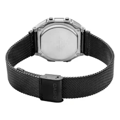 CASIO COLLECTION Montre Vintage Noir cadran gris bracelet acier argenté Hot