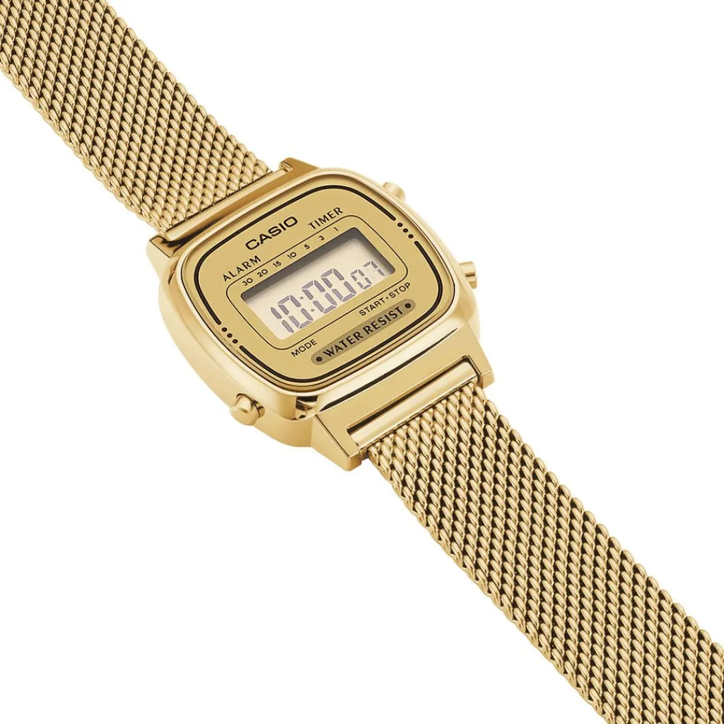 CASIO COLLECTION Montre Vintage 2 Tons cadran doré fond doré bracelet acier doré Outlet