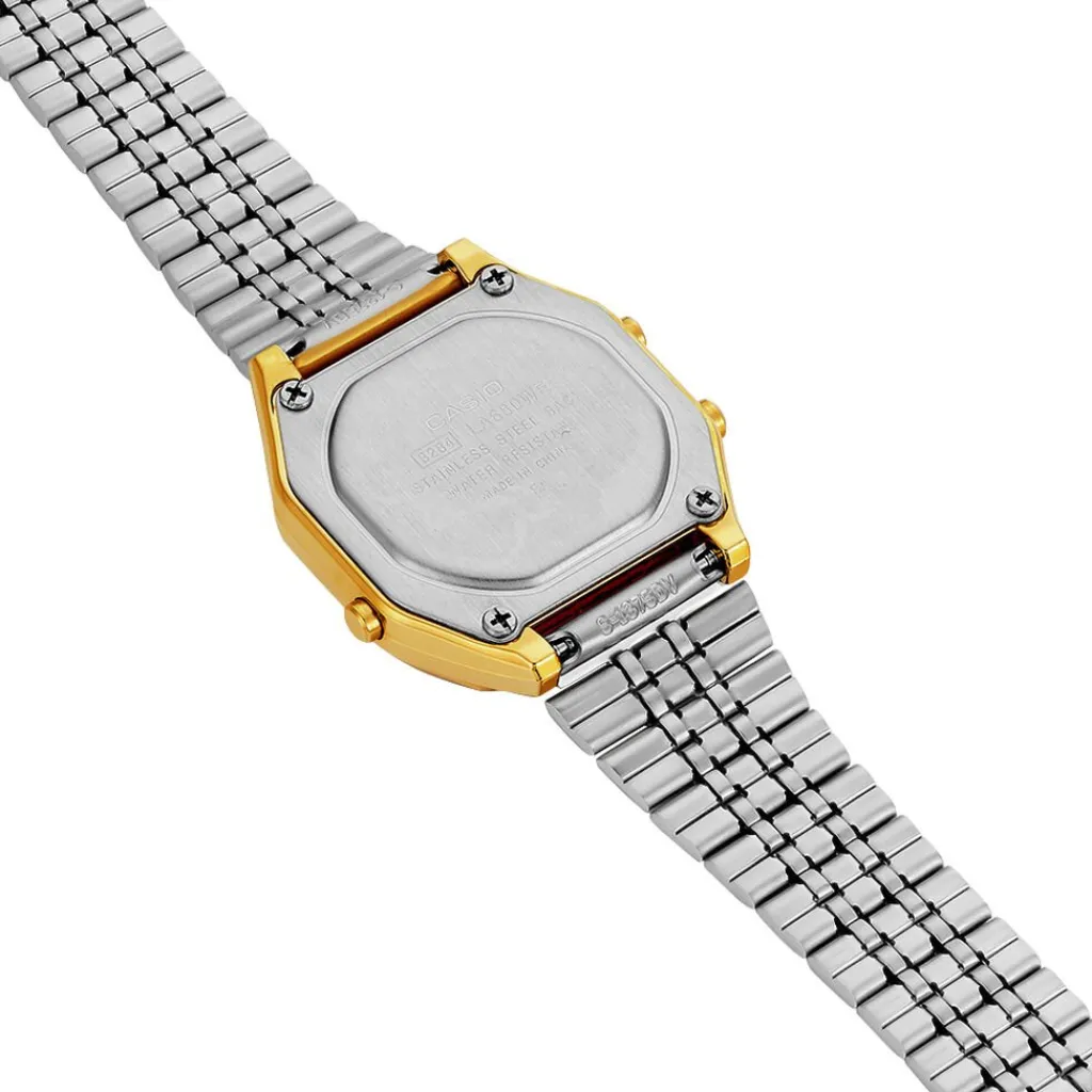 CASIO COLLECTION Montre Vintage Champagne cadran doré fond doré bracelet acier doré Outlet