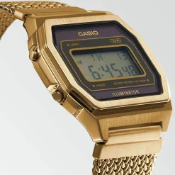 CASIO COLLECTION Montre Vintage Champagne cadran doré bracelet acier doré Online