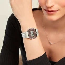 CASIO COLLECTION Montre Vintage cadran argenté bracelet acier argenté Online