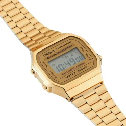 CASIO COLLECTION Montre Vintage 2 Tons cadran doré fond champagne bracelet acier doré Clearance