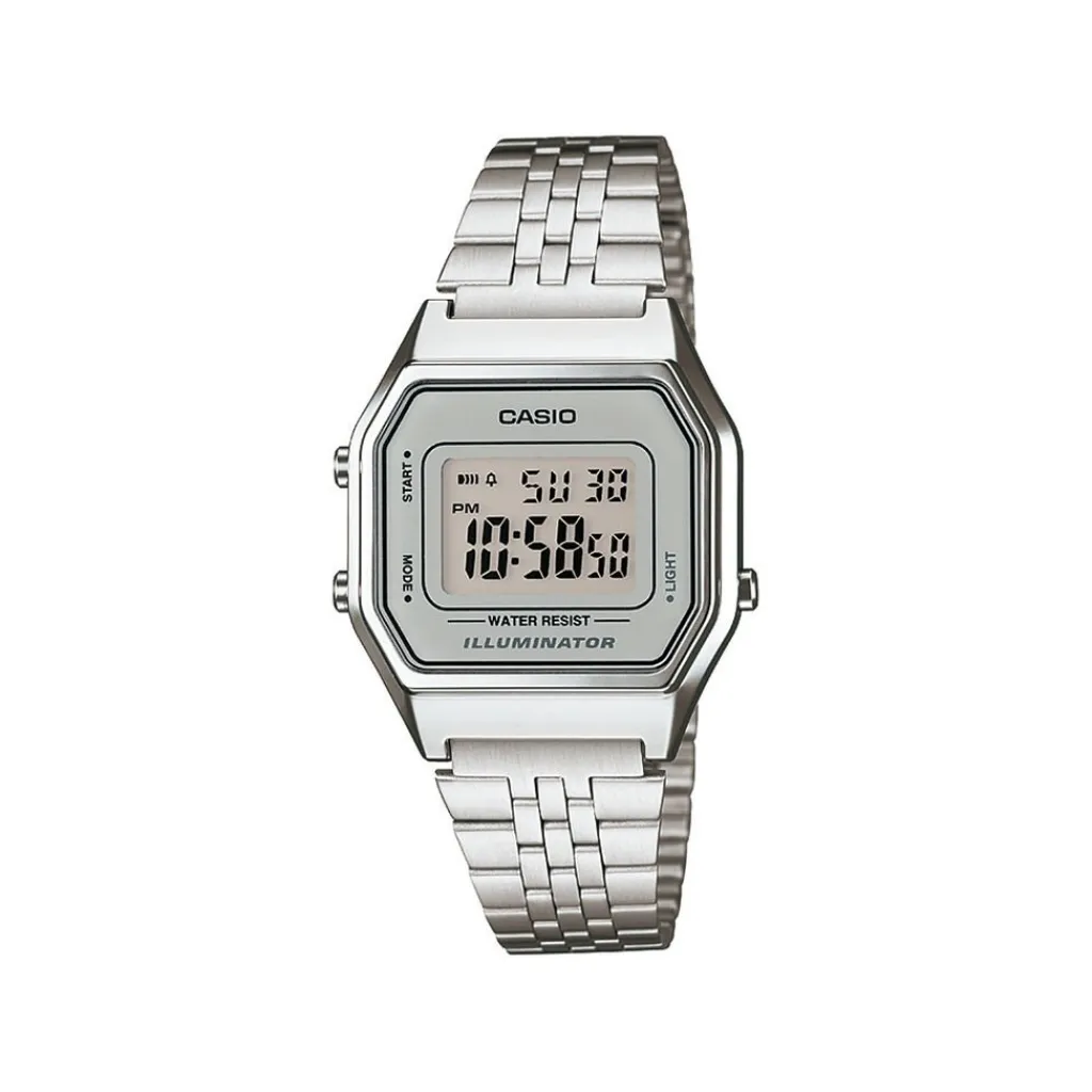 CASIO COLLECTION Montre Vintage Argent cadran argenté fond argenté bracelet acier argenté Hot