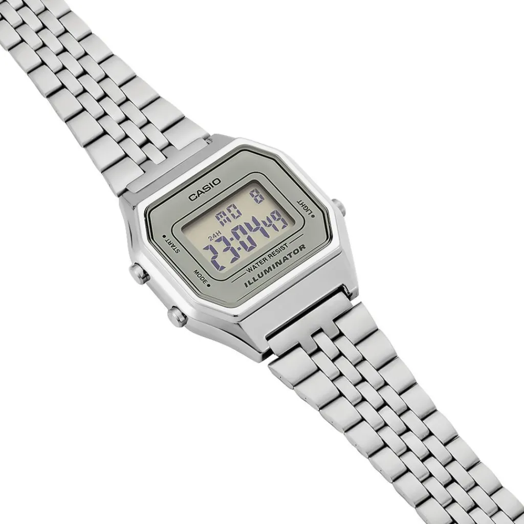 CASIO COLLECTION Montre Vintage Argent cadran argenté fond argenté bracelet acier argenté Hot