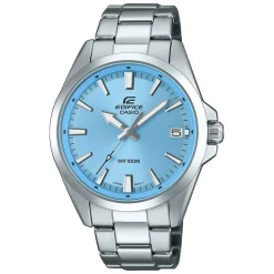 CASIO EDIFICE Montre Azur cadran argenté fond azur bracelet acier argenté Best