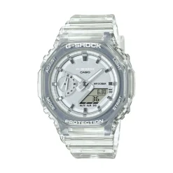 CASIO G-SHOCK Montre Argent cadran blanc fond argent bracelet résine blanc Clearance