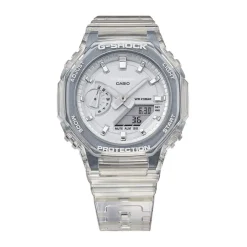 CASIO G-SHOCK Montre Argent cadran blanc fond argent bracelet résine blanc Clearance