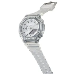 CASIO G-SHOCK Montre Argent cadran blanc fond argent bracelet résine blanc Clearance