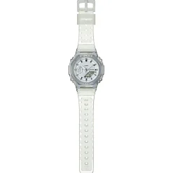 CASIO G-SHOCK Montre Argent cadran blanc fond argent bracelet résine blanc Clearance