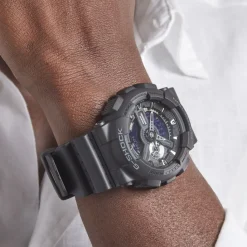 CASIO G-SHOCK Montre Black & White Noir cadran noir fond noir bracelet résine noire Sale