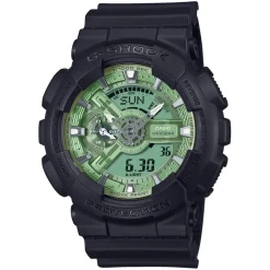 CASIO G-SHOCK Montre Classic Vert cadran noir fond vert bracelet résine noir Discount