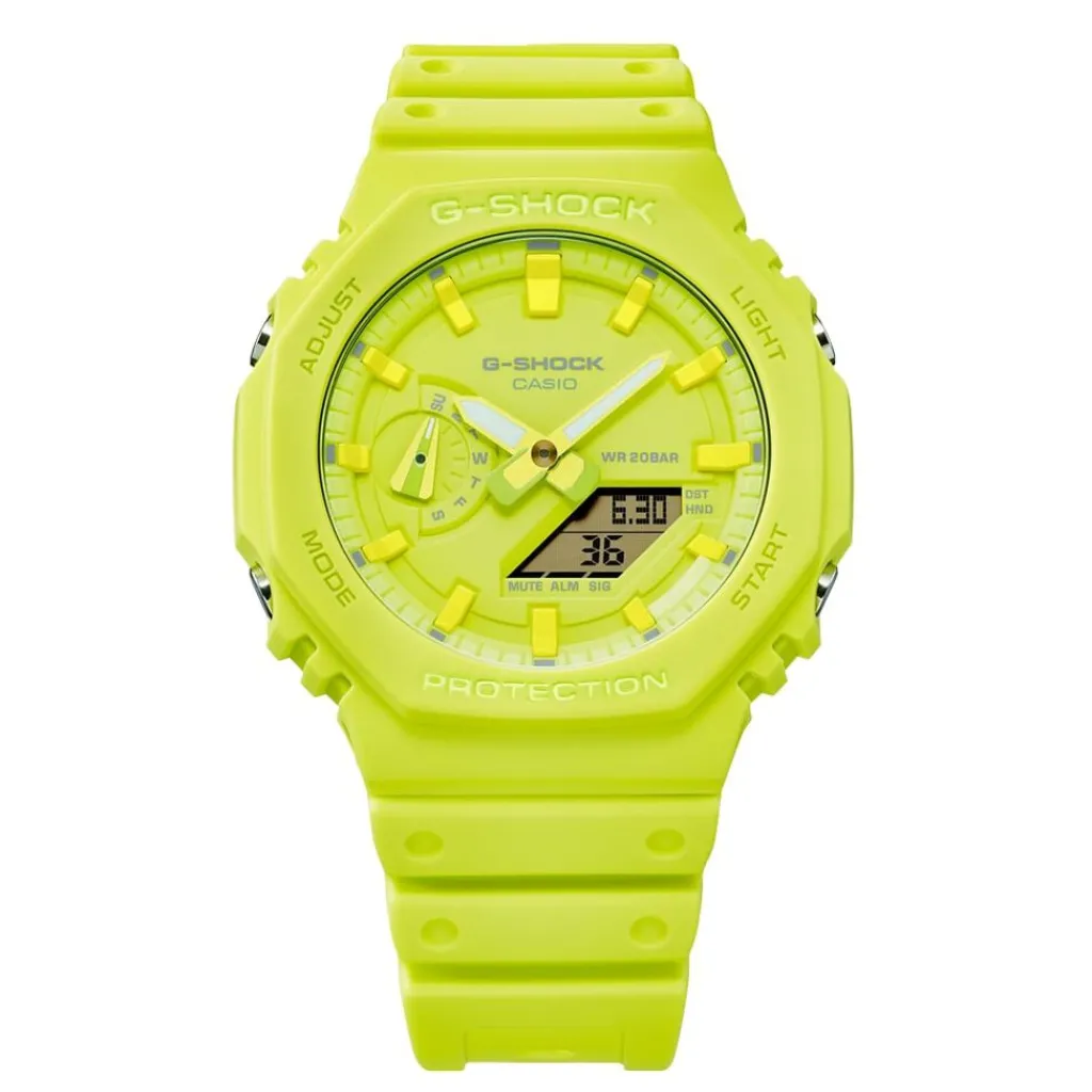 CASIO G-SHOCK Montre Classic Jaune cadran jaune fond jaune bracelet résine jaune Clearance
