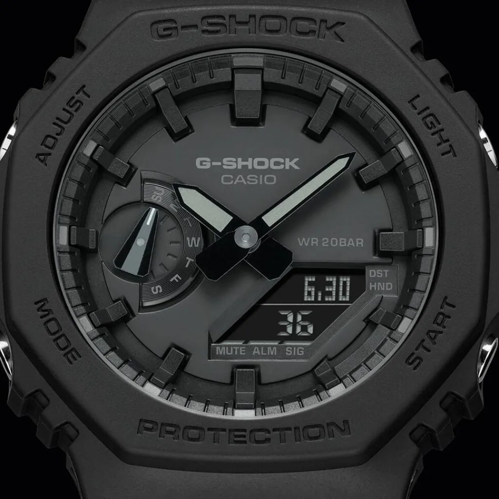 CASIO G-SHOCK Montre Classic Noir cadran noir fond noir bracelet résine noire Discount