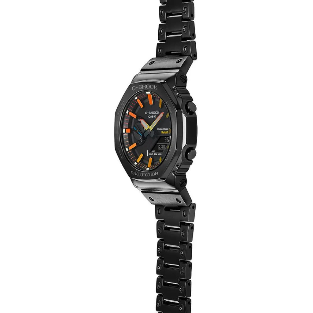 CASIO G-SHOCK Montre Classic Noir cadran noir fond noir bracelet acier noir