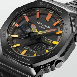 CASIO G-SHOCK Montre Classic Noir cadran noir fond noir bracelet acier noir
