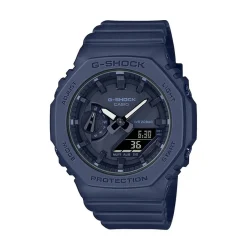 CASIO G-SHOCK Montre Classic Noir cadran bleu fond noir bracelet résine bleu Outlet