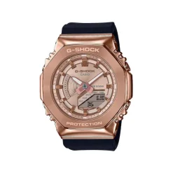 CASIO G-SHOCK Montre Dorée Rosés cadran doré rose fond doré rose bracelet résine noire Discount