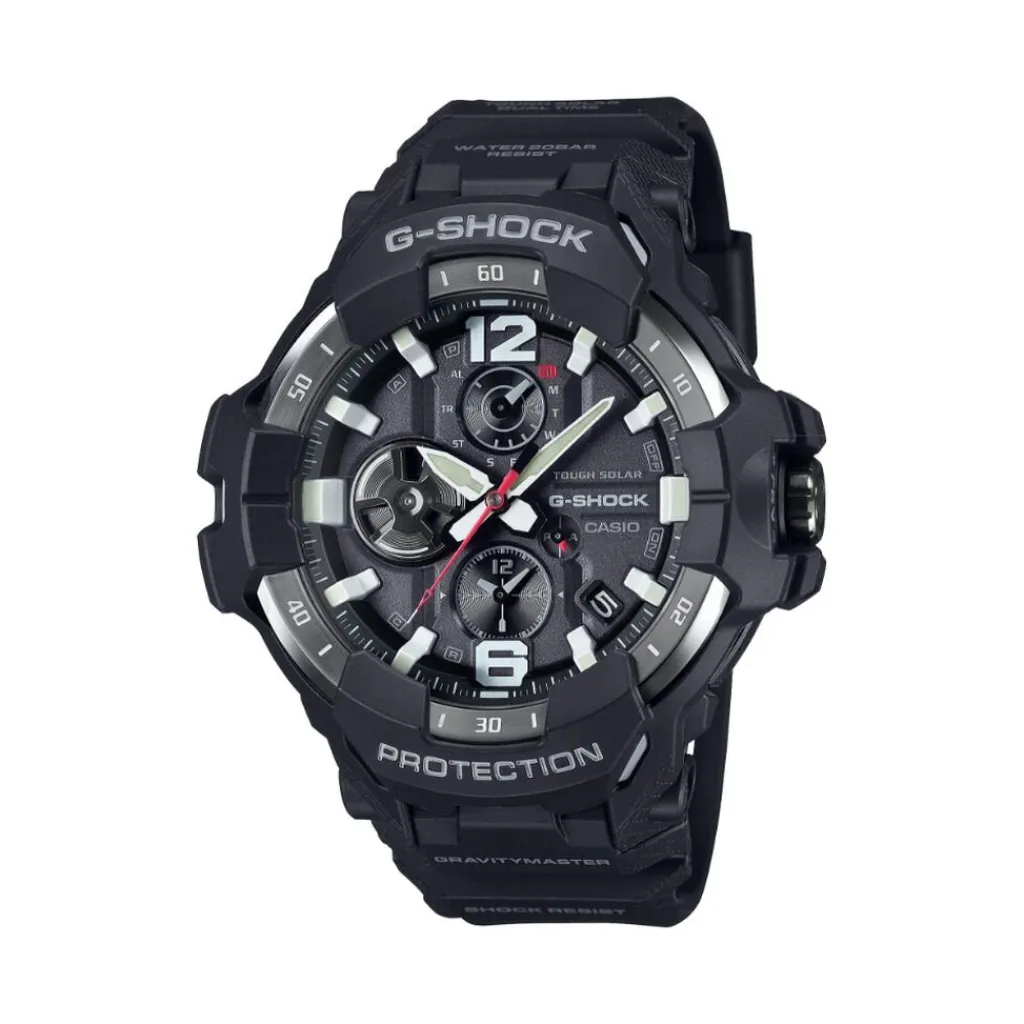CASIO G-SHOCK Montre Gravitymaster Noir cadran noir fond noir bracelet résine noir Outlet