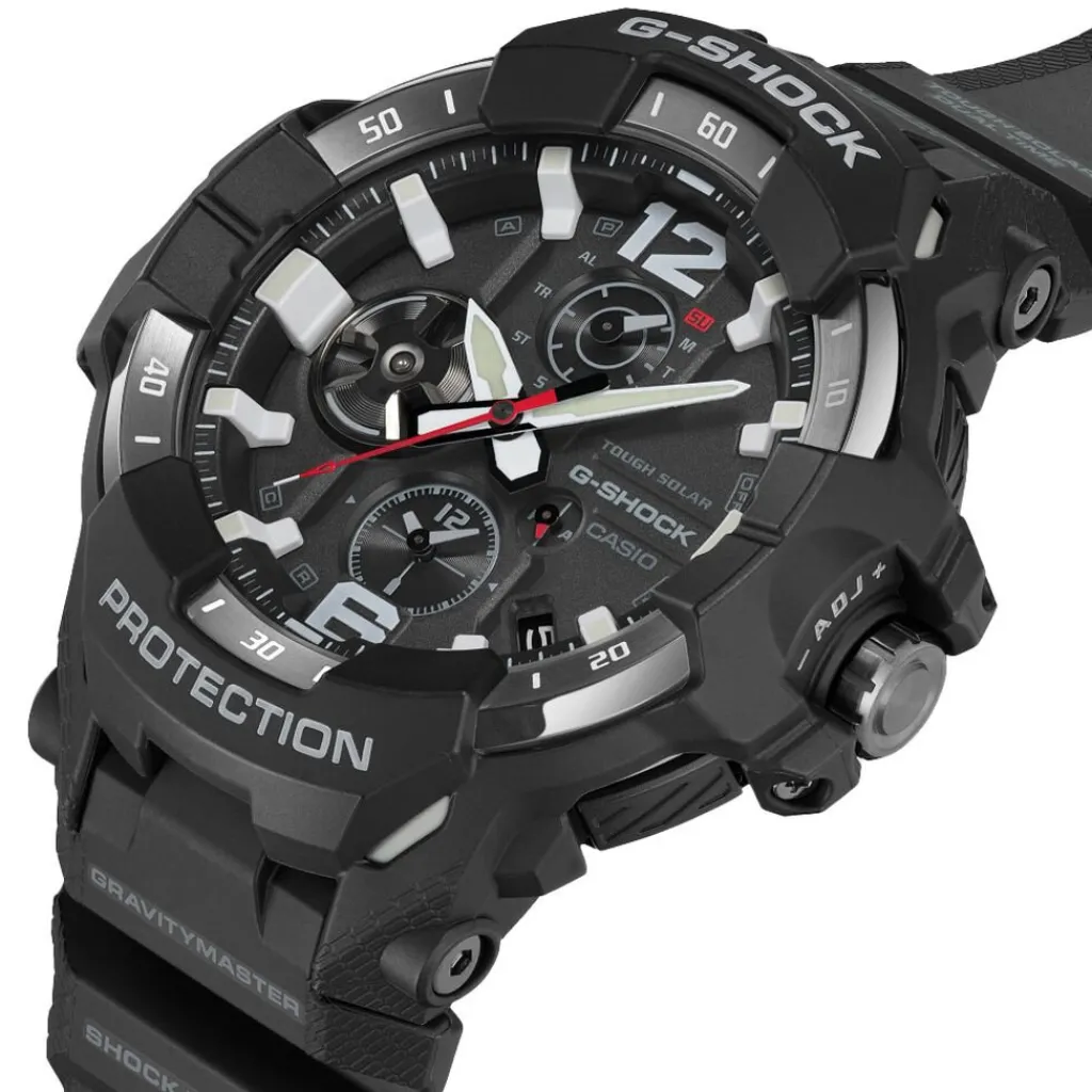 CASIO G-SHOCK Montre Gravitymaster Noir cadran noir fond noir bracelet résine noir Outlet