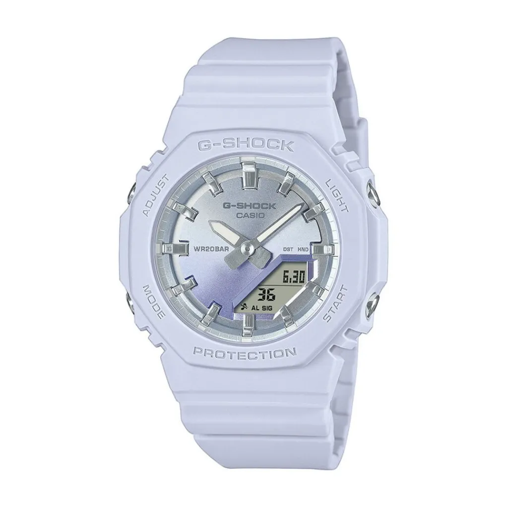 CASIO G-SHOCK Montre G-shock Classic Argenté cadran bleu sky fond argenté bracelet plastique bleu sky Hot