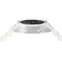 CASIO G-SHOCK Montre Noir cadran gris fond noir bracelet résine blanche New