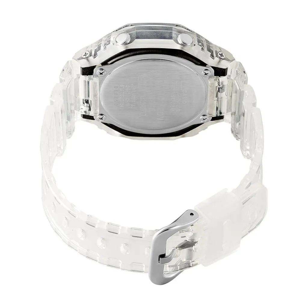 CASIO G-SHOCK Montre Noir cadran gris fond noir bracelet résine blanche New