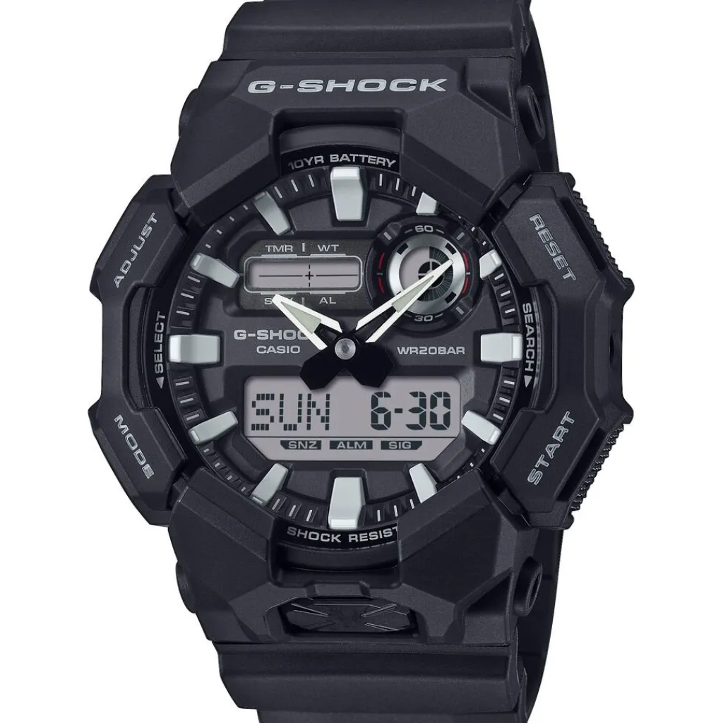 CASIO G-SHOCK Montre Noir cadran noir fond noir bracelet résine noir New