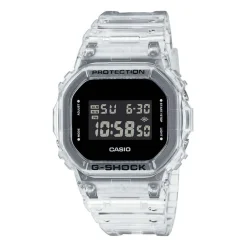CASIO G-SHOCK Montre Noir cadran gris fond noir bracelet résine blanche Discount