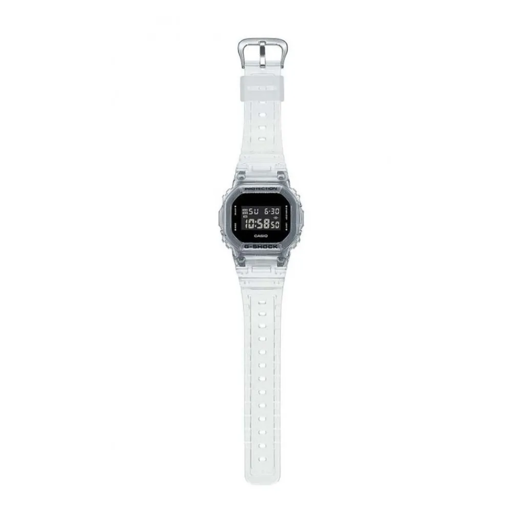 CASIO G-SHOCK Montre Noir cadran gris fond noir bracelet résine blanche Discount