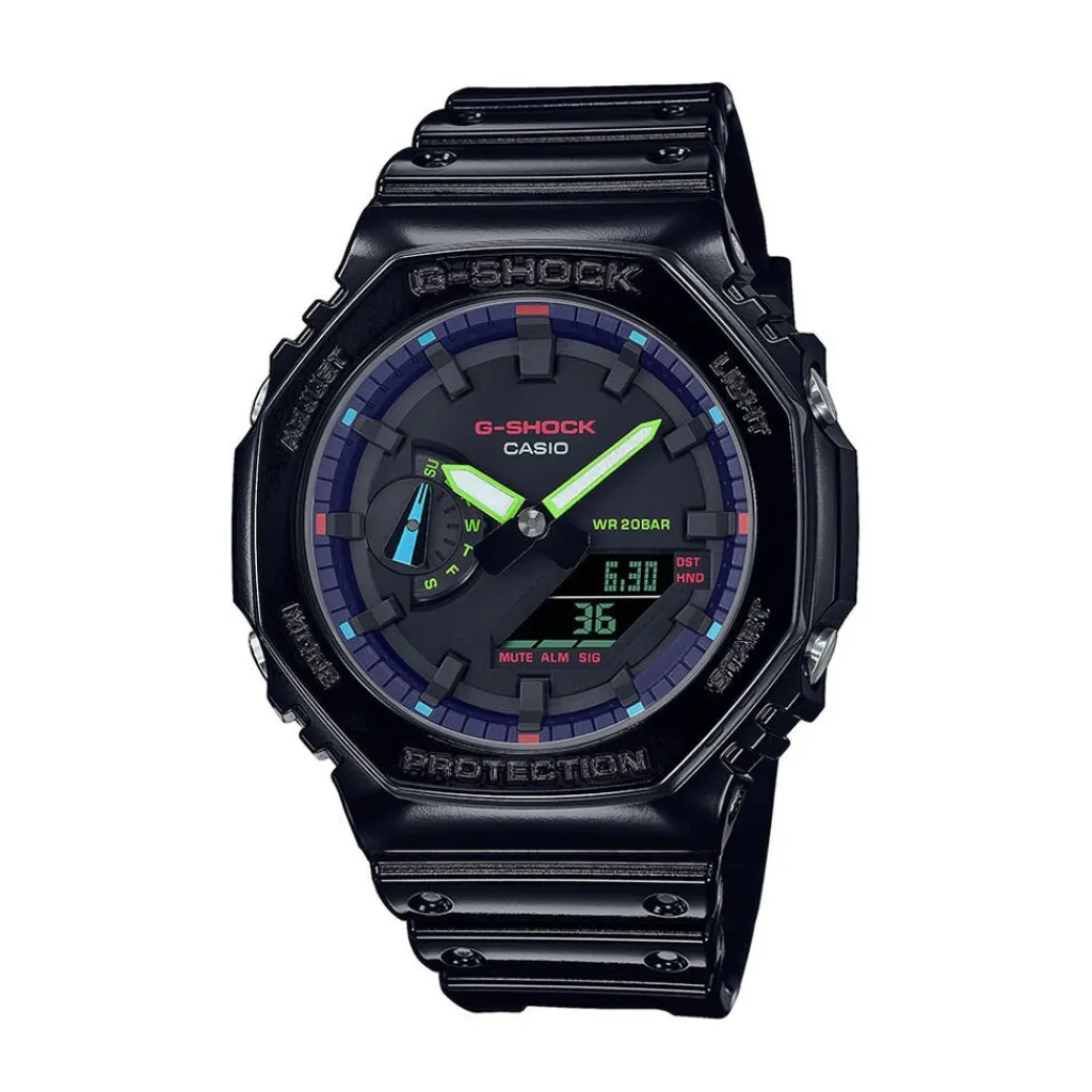 CASIO G-SHOCK Montre Noir cadran noir fond noir bracelet résine noir