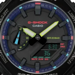CASIO G-SHOCK Montre Noir cadran noir fond noir bracelet résine noir