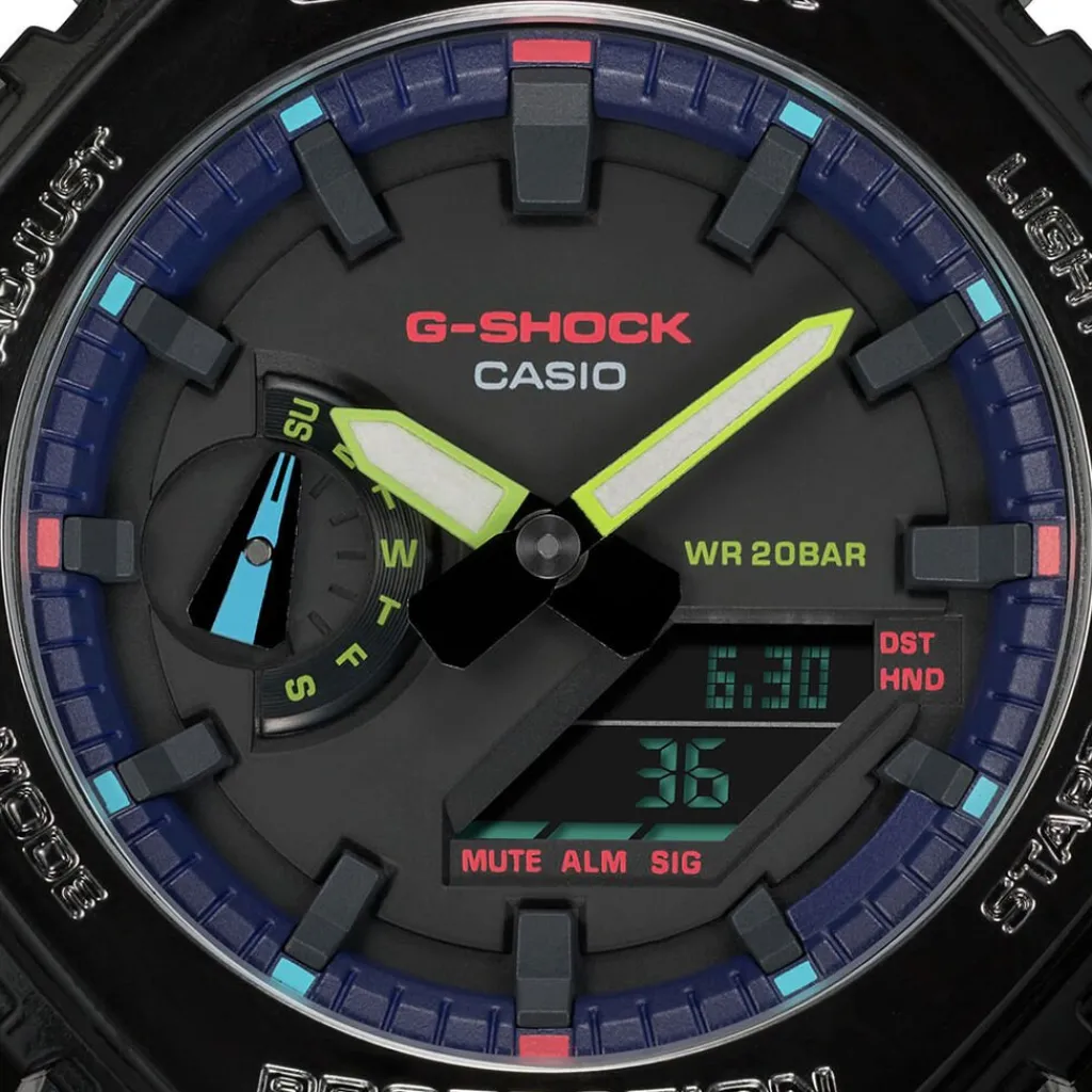 CASIO G-SHOCK Montre Noir cadran noir fond noir bracelet résine noir