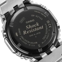 CASIO G-SHOCK Montre Premium Classic Nacre Rose cadran argenté fond nacre rose bracelet acier argenté Sale