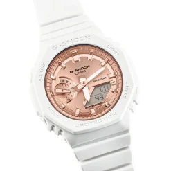 CASIO G-SHOCK Montre Rose cadran blanc fond rose bracelet résine blanc Sale